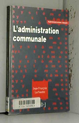 L'administration communale 9782275004501