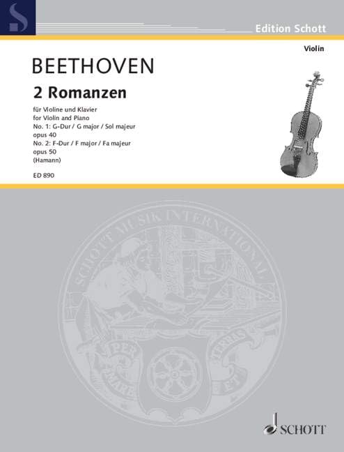 2 Romanzen: sol majeur / fa majeur. op. 40 and 50. violin and piano. 9990050070379