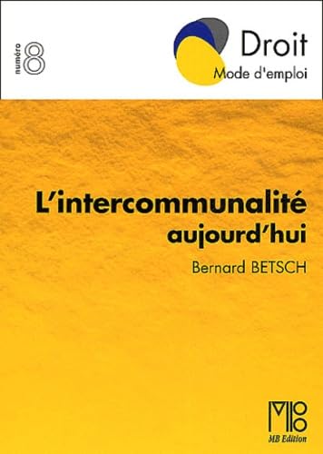L'Intercommunalite Aujourd'Hui 9782846410649