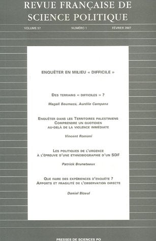 REVUE FRANCAISE DE SCIENCES POLITIQUES 57 T1 9782724630862