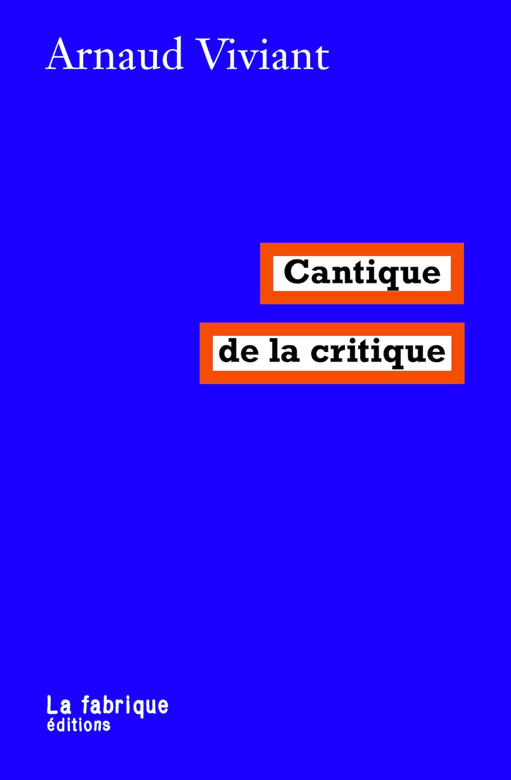 Cantique de la critique 9782358722216