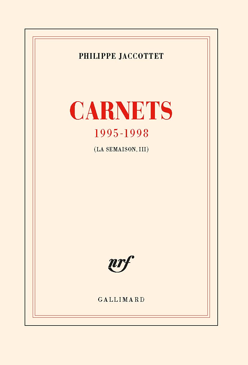 La semaison, III : Carnets 1995-1998 9782070761937