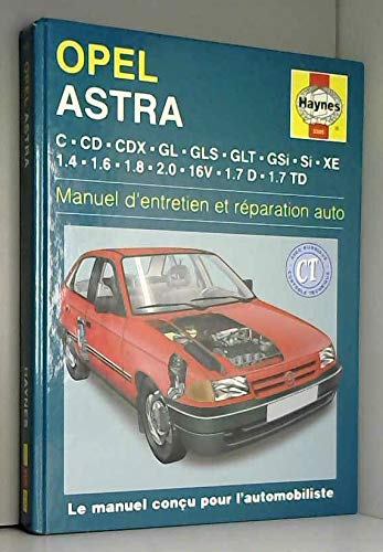 RTH03385 - REVUE TECHNIQUE OPEL ASTRA C, CD, CDX, GL, GLS, GLT, GSI, SI, XE 1.4, 1.36, 1.8, 2.0, 16V, 1.7D, 1.7 TD 9781859803851