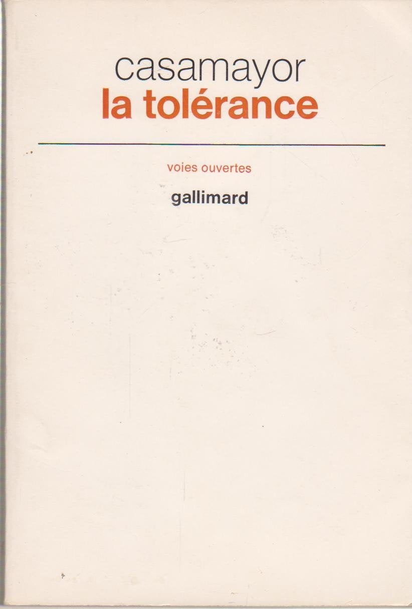 La tolerance 9782070292837