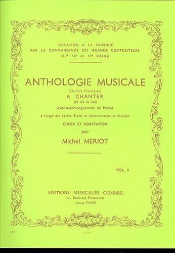 Anthologie musicale vol.2 - 26 airs classiques à chanter 9790230347396