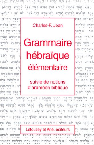 Grammaire hébraïque élémentaire 9782706300356
