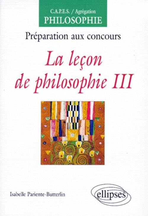 La leçon de philosophie, III 9782729878160