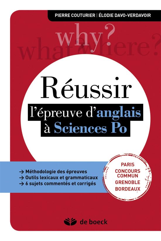 Réussir l'épreuve d'anglais à Sciences Po 9782804185398