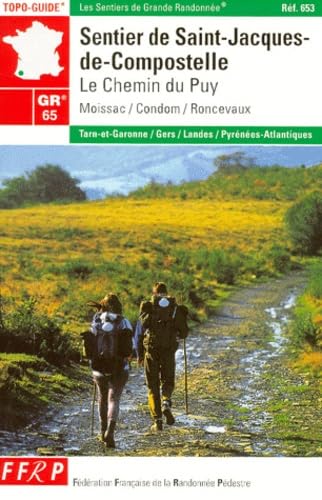 GR 65 : Sentier de St-Jacques-de-Compostelle, le Chemin du Puy , Moissac-Condom-Roncevaux 9782856997567