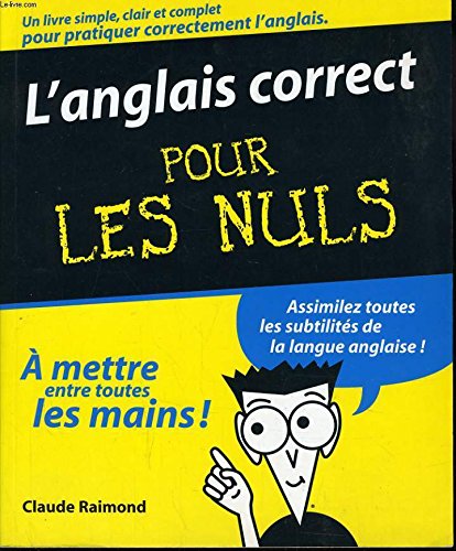 L'Anglais correct 9782876916463