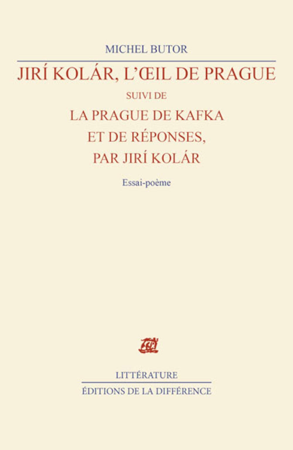 Jiri kolar, l'oeil de Prague 9782729102111