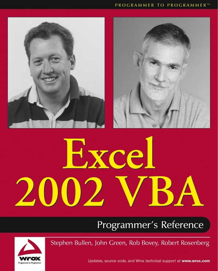 Excel 2002 Vba Programmer's Reference 9780764543715