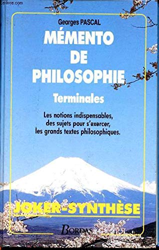 703-MEMENTO PHILOSOPHIE (Ancienne Edition) 9782040191795
