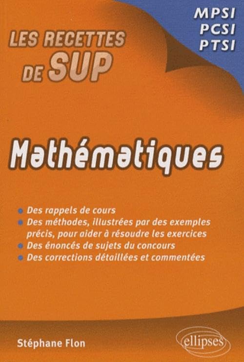 Mathématiques: MPSI/PCSI/PTSI 9782729837587