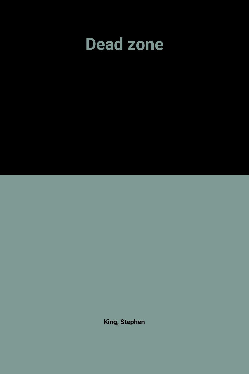 Dead zone 9782876284678
