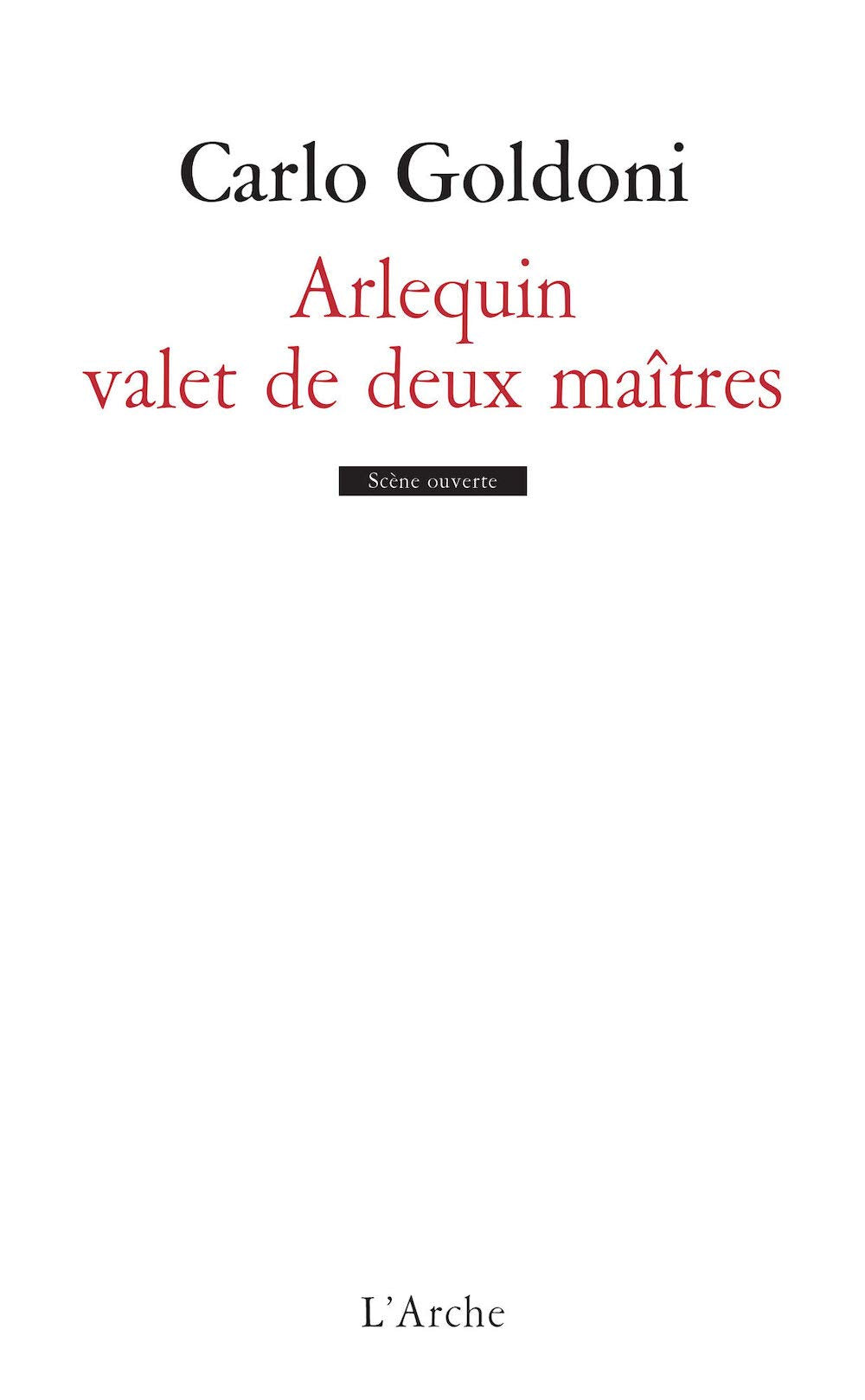 Arlequin valet de deux maîtres 9782851810007