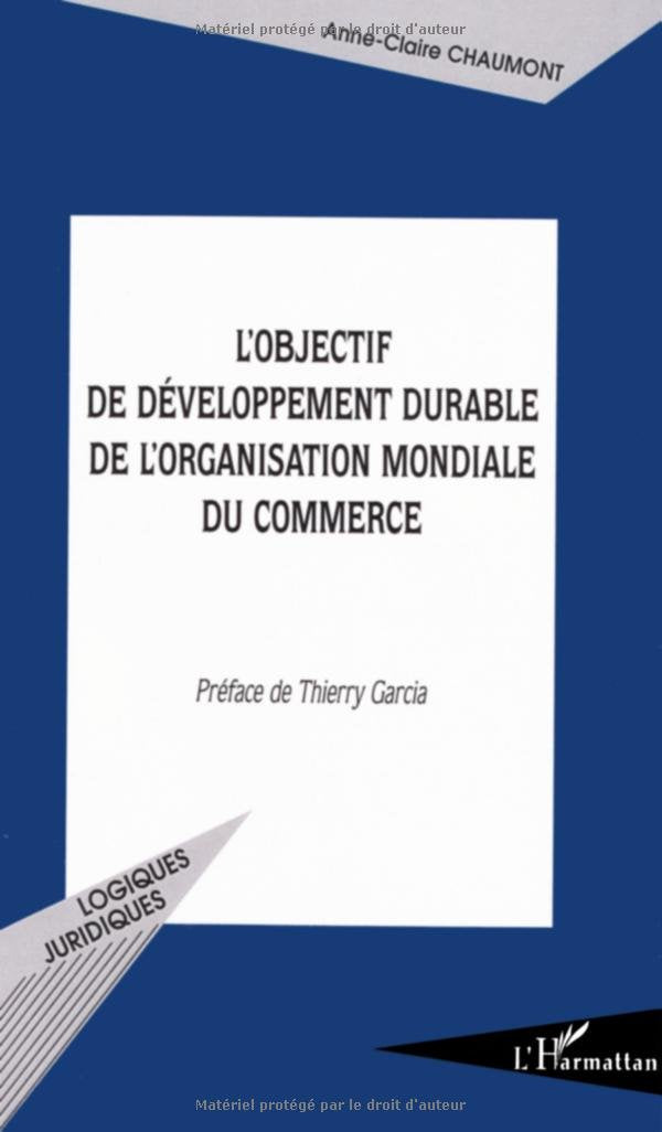 L'Objectif de développement durable de l'Organisation Mondiale du Commerce 9782296059146