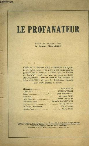 Le profanateur, piece en 4 actes