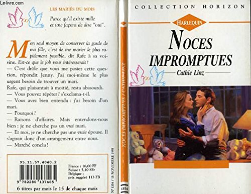 Noces impromptues (Collection Horizon) 9782280137485