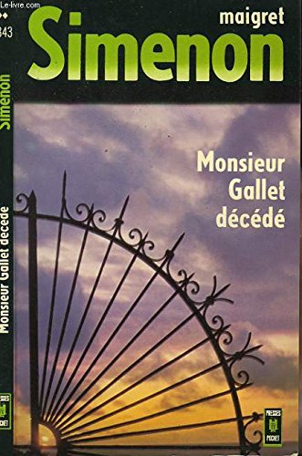 Monsieur gallet decede 9782266002318