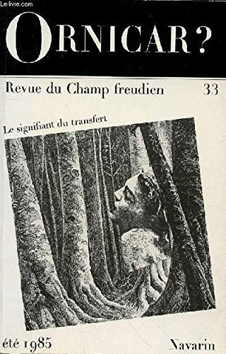 Ornicar ? revue du champ freudien. n 37 : j. lacan, une procédure pour la passe suivu de deux notes sur l enfant. d. rabinovich, la psychose selon bion. p. bruno, sur laa débilité.....