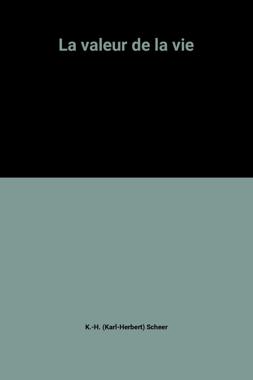 La valeur de la vie 9782265030473