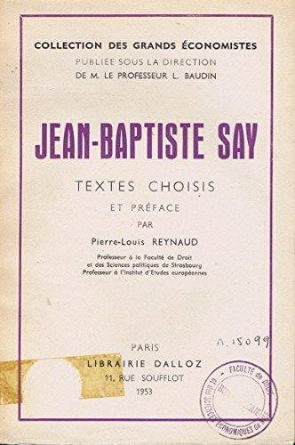 Textes choisis jean baptiste say