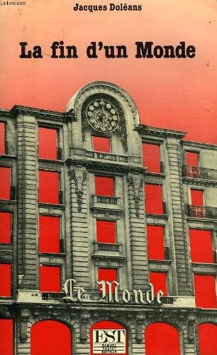 La fin d'un monde 9782868180216