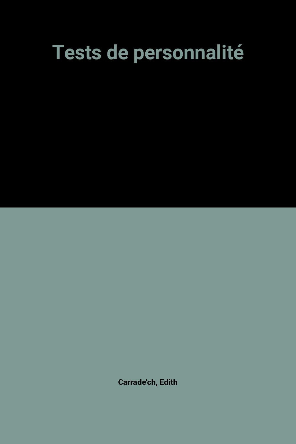 Tests de personnalité 9782910325749