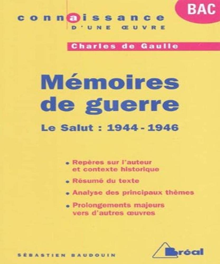 Mémoires de guerre - De Gaulle: programmes terminales 2012 9782749509730