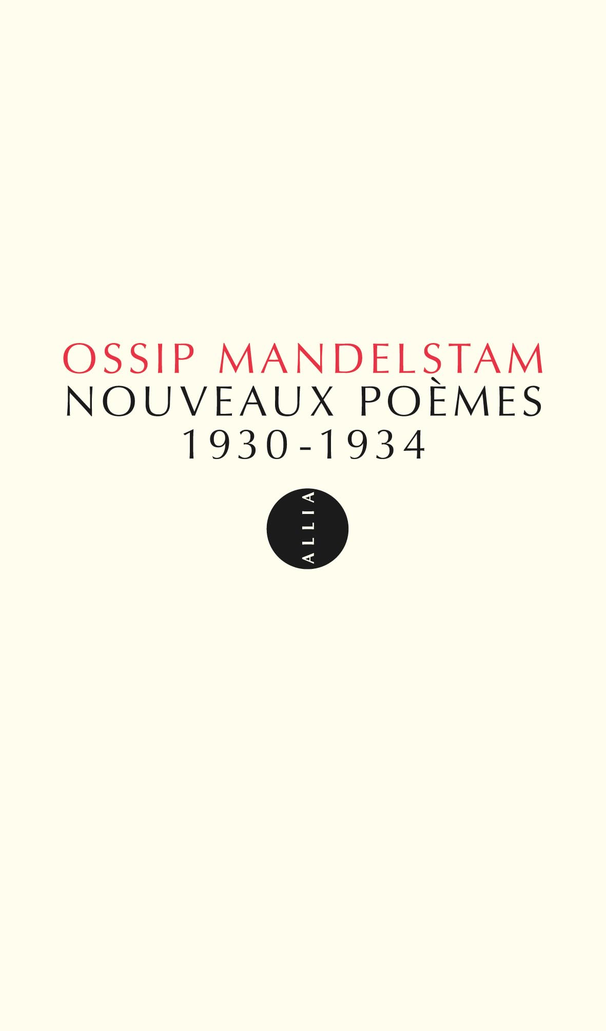 Nouveaux poèmes 1930-1934 9782844853516
