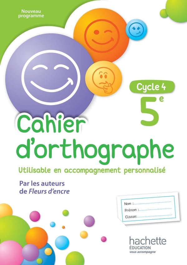 Cahier d'orthographe cycle 4 / 5e - éd. 2016 9782013953368