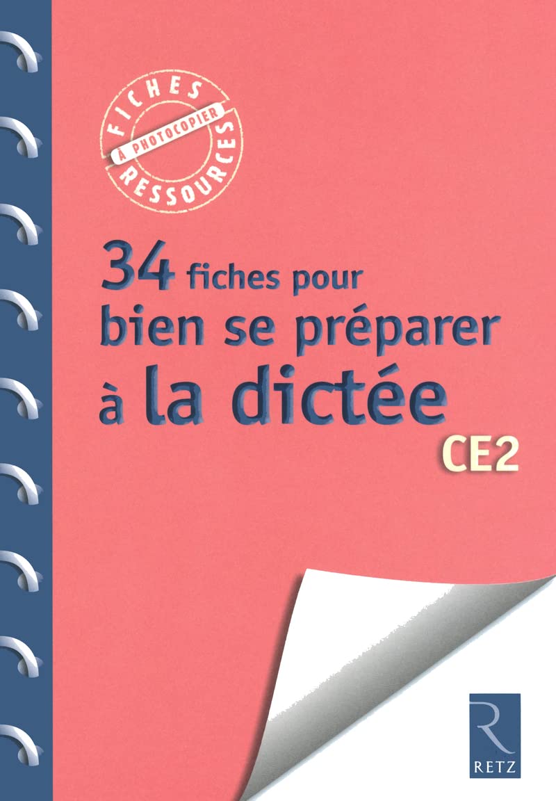 34 fiches pour bien se préparer à la dictée: CE2 9782725630564