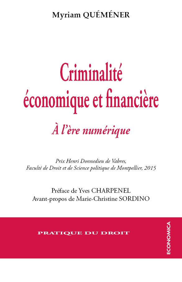 Criminalité économique et financière 9782717867961