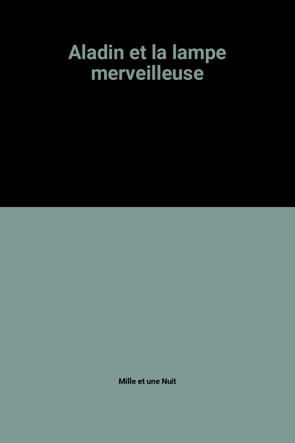 Aladin et la lampe merveilleuse 9782840020905