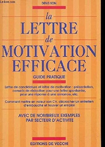 La lettre de motivation efficace 9782732819976