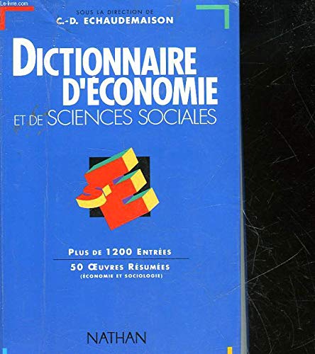 Dictionnaire d'économie et de sciences sociales 9782091803166