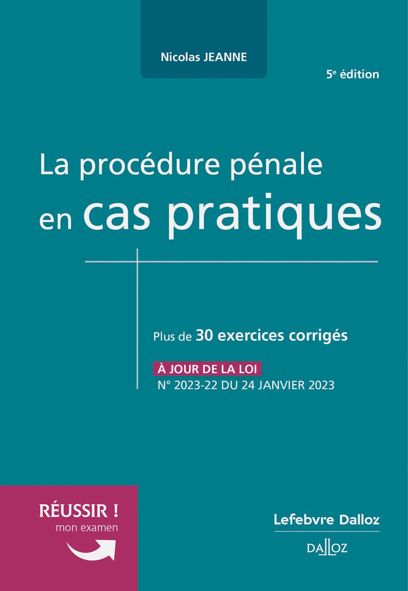 La procédure pénale en cas pratiques 5ed 9782247224838