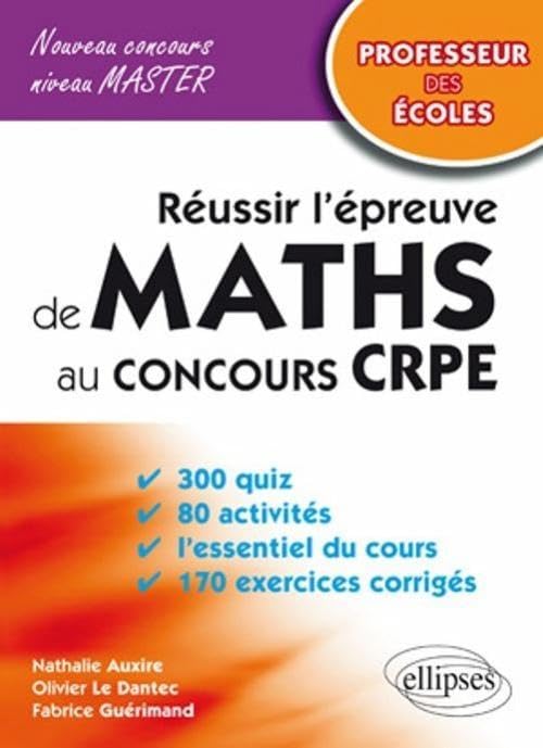 Réussir l'épreuve de mathématiques 9782729864156