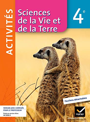 Sciences de la Vie et de la Terre 4e - Fichier d'activités (Version enseignant) 9782218954597