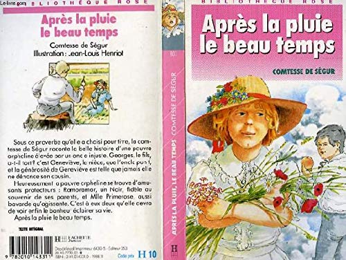 APRES LA PLUIE LE BEAU TEMPS 9782010143311