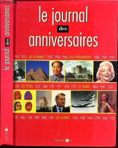 Le journal des anniversaires 9782903702748