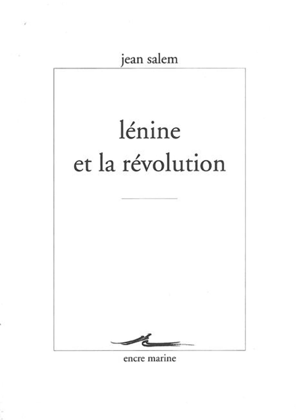 Lénine et la révolution 9782841863198