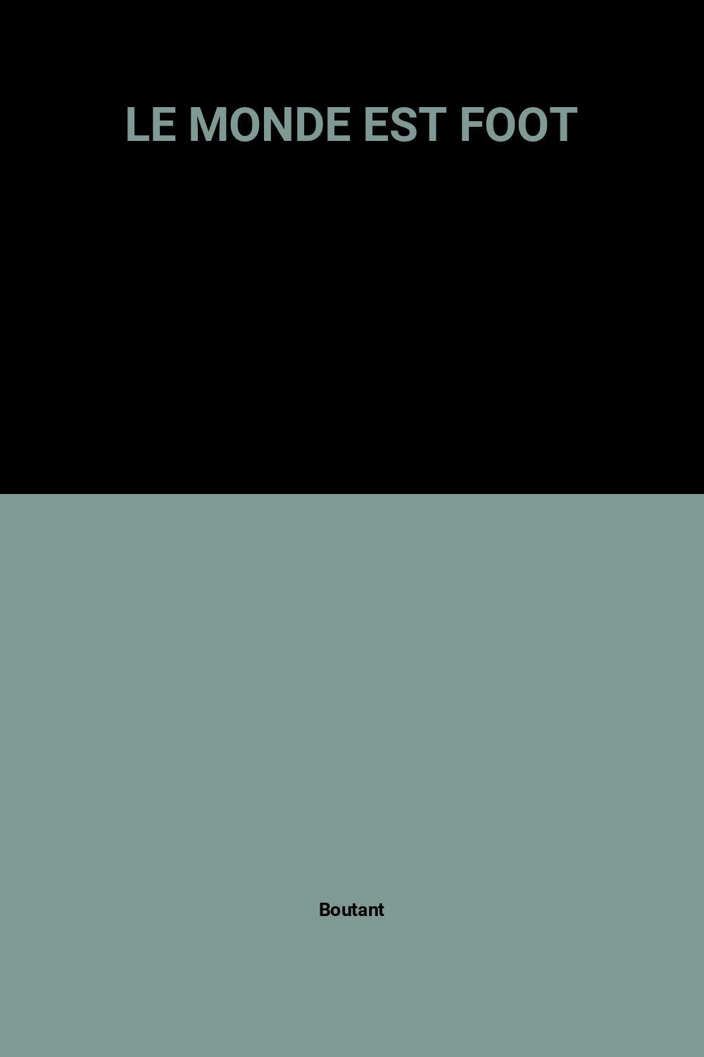 Le Monde Est Foot 9782840983835