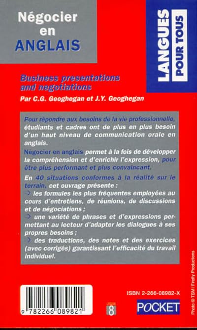 Négocier en anglais : Business Presentations And Negociations 9782266089821