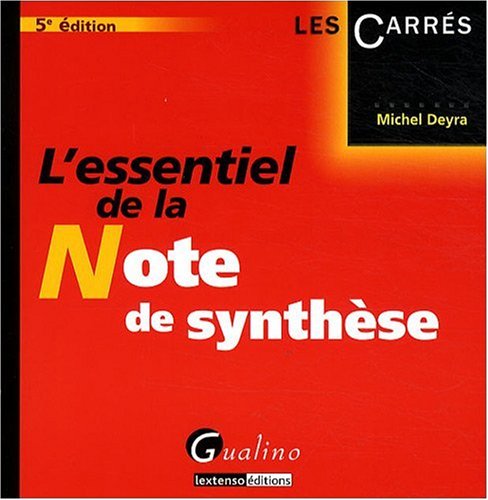 L'essentiel de la note de synthèse 9782297011556