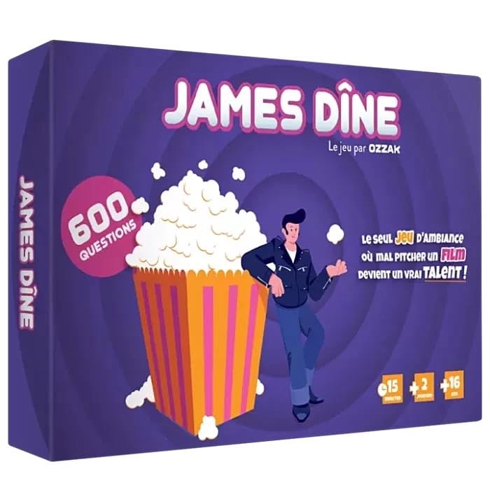 OZZAK James Dîne - Jeu de société – Jeu de Cartes Cinéma – Jeu d’Ambiance pour Adultes d'humour sur Le cinéma 3770031280005
