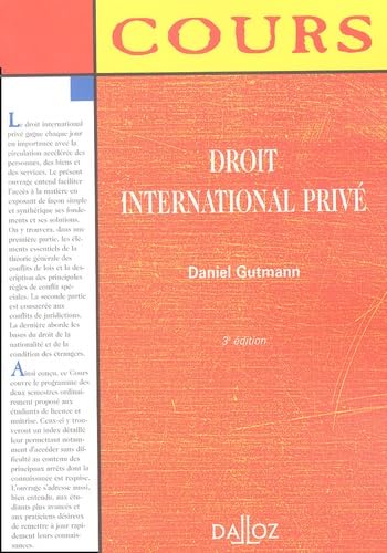 Droit international privé, 3e édition 9782247048236