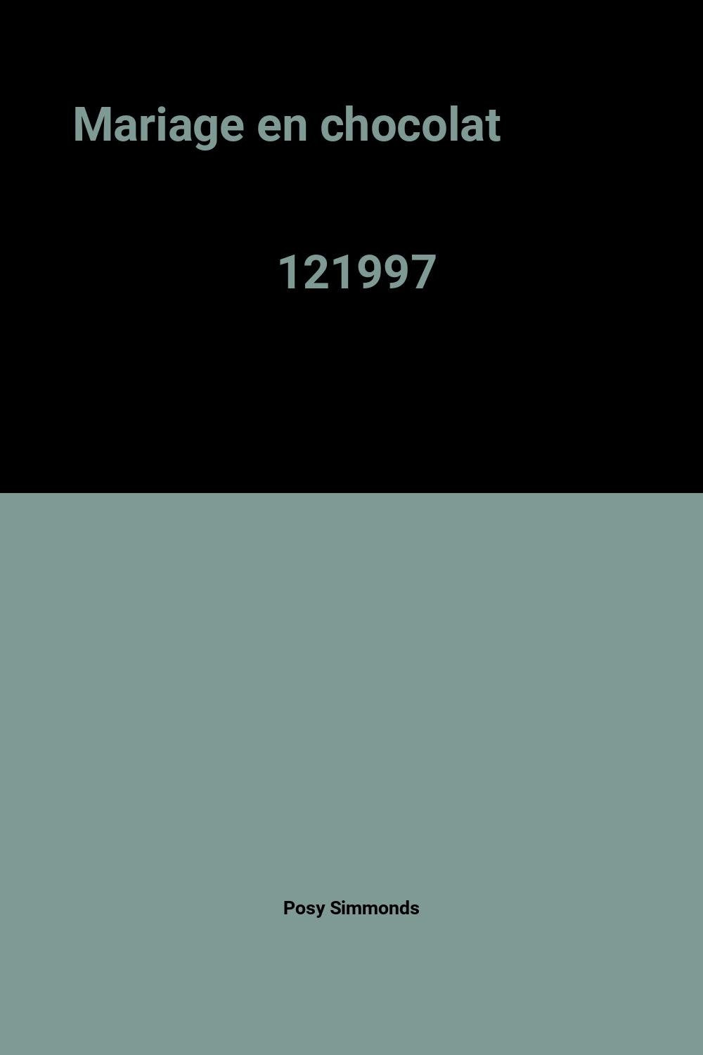 Mariage en chocolat 121997 9782218030031