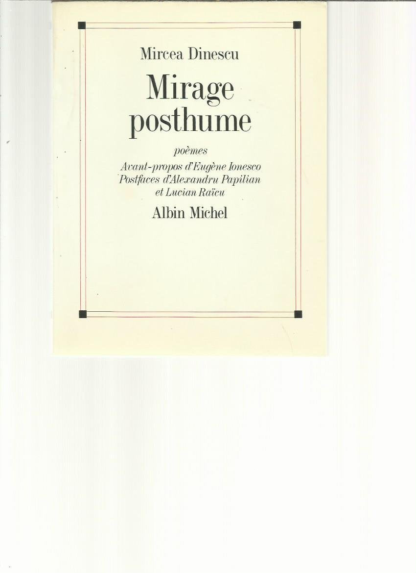 Mirage posthume: Poèmes 9782226038876